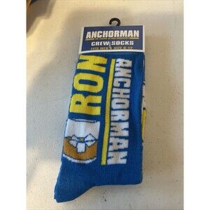New Anchorman  Ron Socks Size 6-12 Novelty